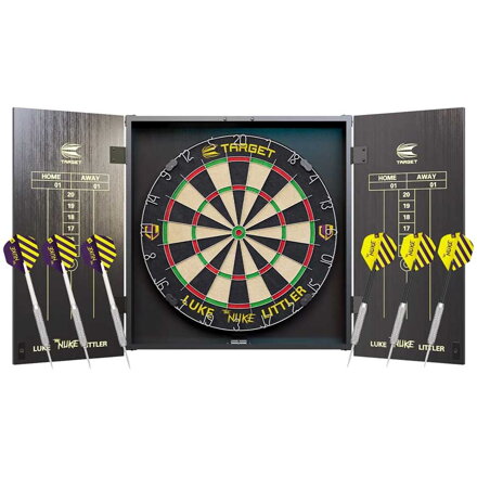 Target Cabinet and Dartboard Set Luke Littler
