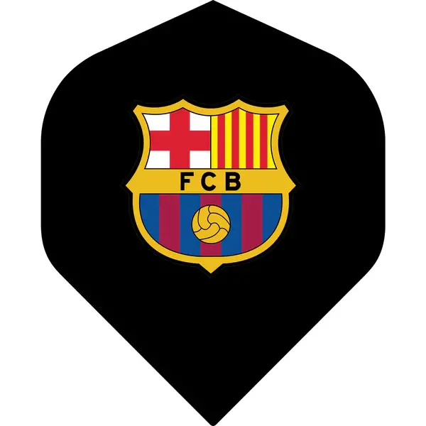 FC Barcelona Official Licensed BARÇA Dart Flights No.2 Black with Crest