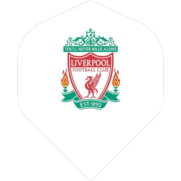 Liverpool FC Dart Flights Official Licensed No.2 White Main Crest