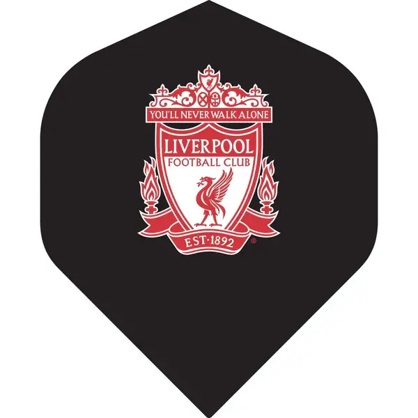 Liverpool FC Dart Flights Official Licensed No.2 Black Red Crest
