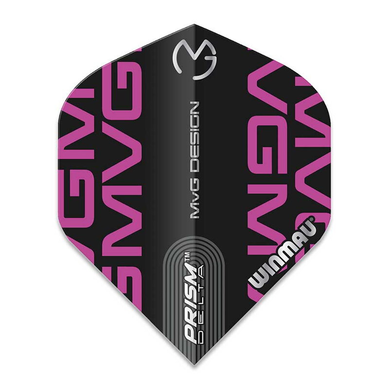 Winmau letky Prism Delta MVG Black & Purple Logo