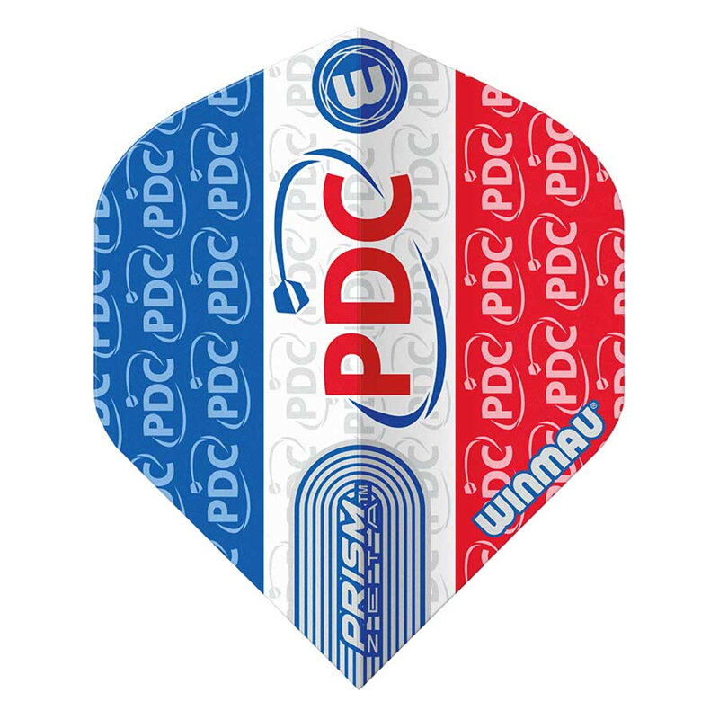 Winmau letky Prism Zeta PDC Red, Blue & White Winmau letky Prism Zeta PDC Red, Blue & White