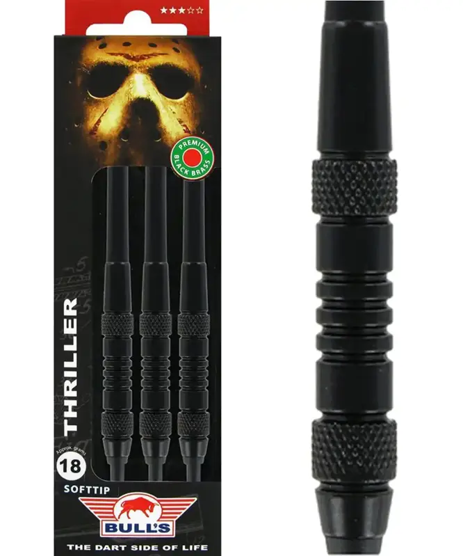 Bulls NL šipky Thriller Black Brass soft 18g