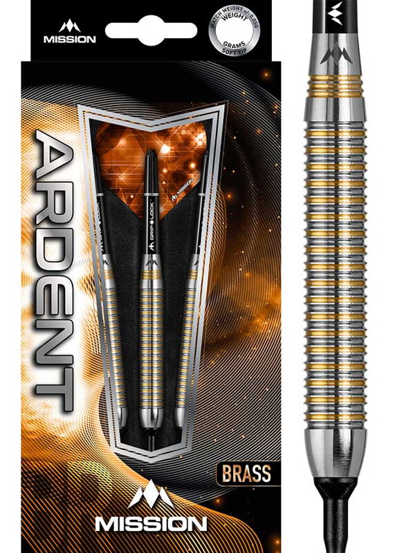 Mission šipky Ardent M1 Brass soft 18g Mission šipky Ardent M1 Brass soft 18g