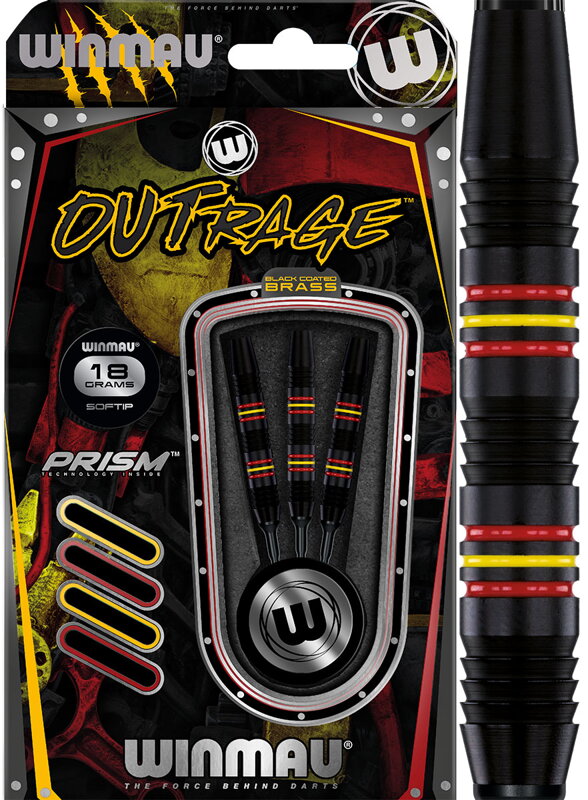 Winmau šipky Outrage 2236 soft 18g Winmau šipky Outrage 2236 soft 18g