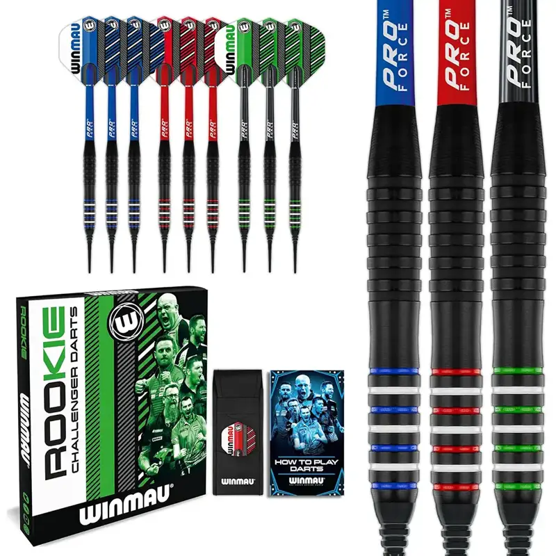 Winmau šipky Rookie Brass Muti Pack soft 20g