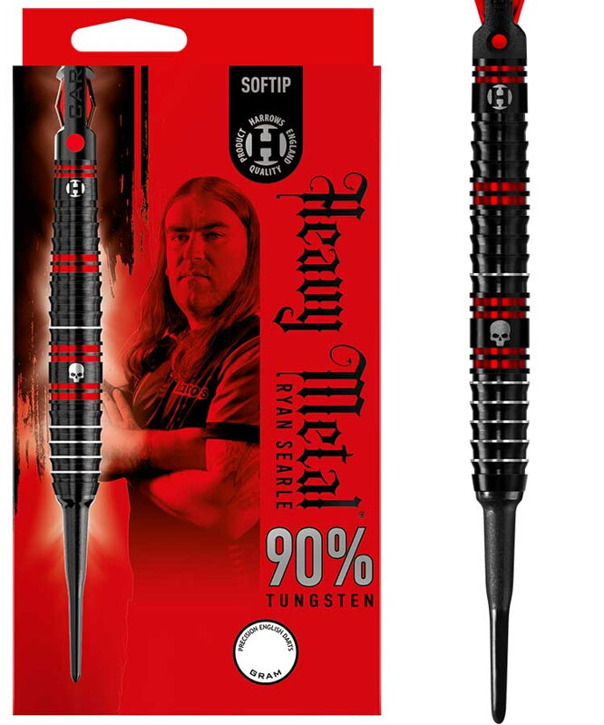 Harrows šipky Ryan Searle "Heavy Metal" soft 20g