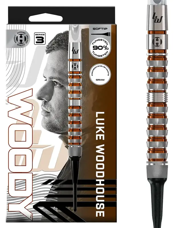 Harrows šipky Luke Woodhouse Series 3 soft 18g Harrows šipky Luke Woodhouse Series 3 soft 18g