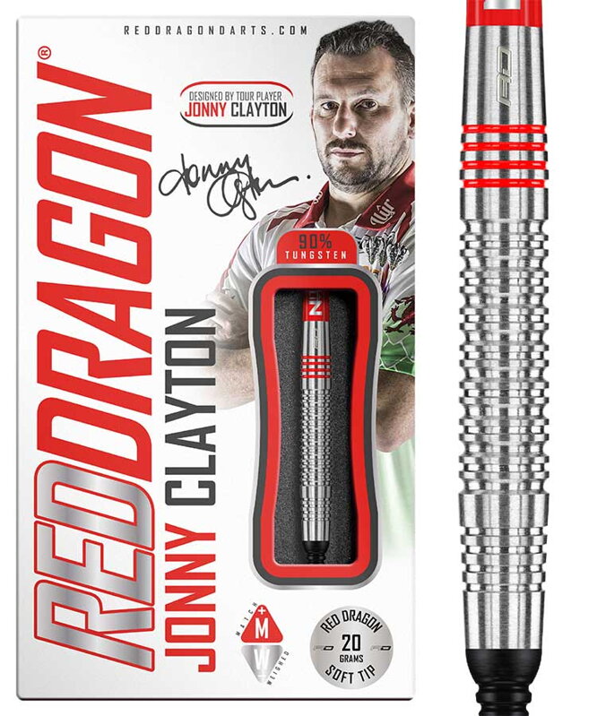 Red Dragon šipky Jonny Clayton Original soft 20g Red Dragon šipky Jonny Clayton Original soft 20g