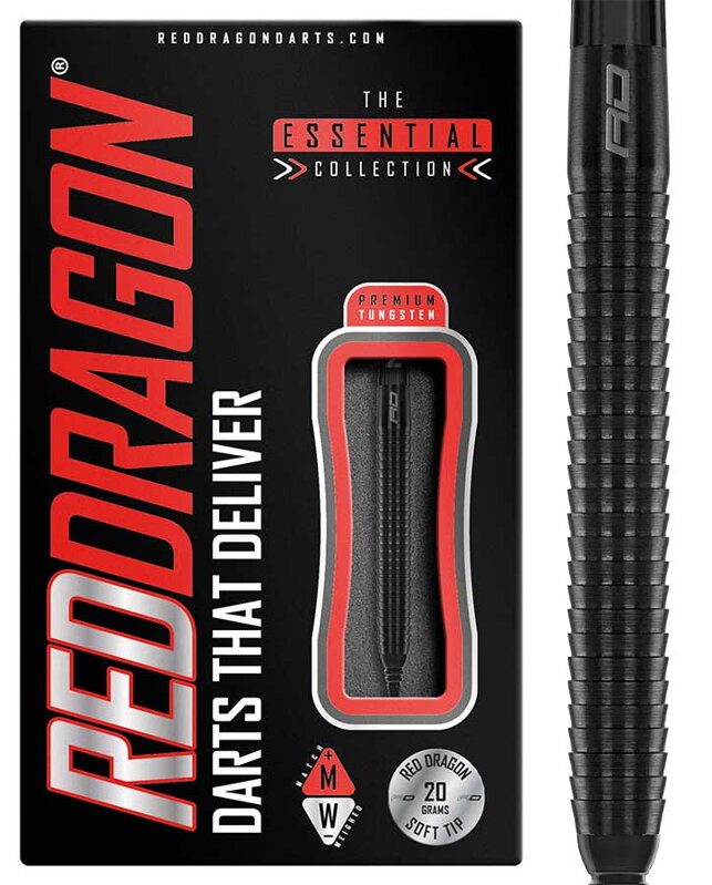 Red Dragon šipky Razor Edge Black soft 20g