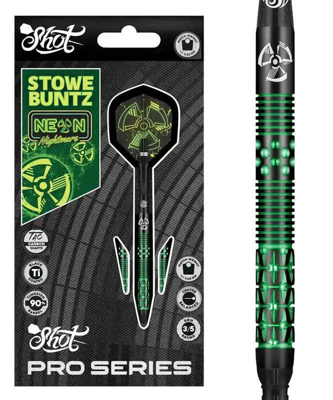 Shot šipky Stowe Buntz 2.0 Black soft 21g