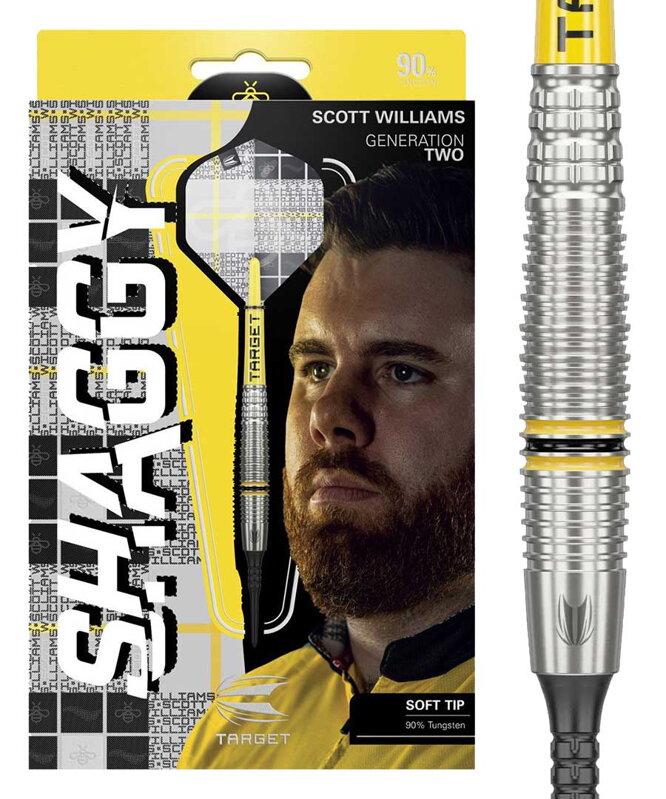 Target šipky Scott Williams "Shaggy" G2 soft 18g Target šipky Scott Williams "Shaggy" G2 soft 18g