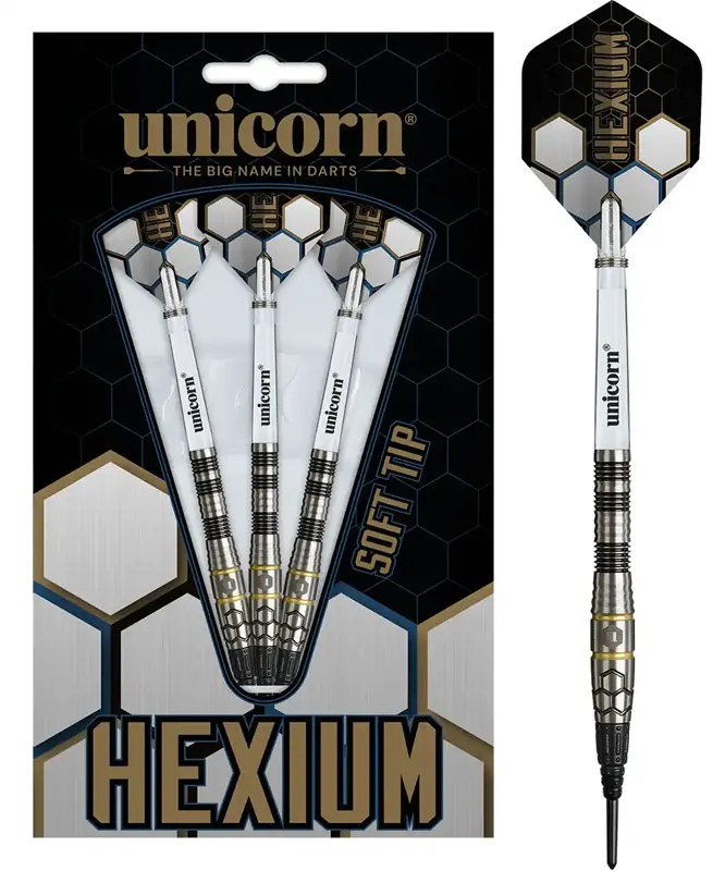 Unicorn šipky Hexium Style 1 Black soft 22g
