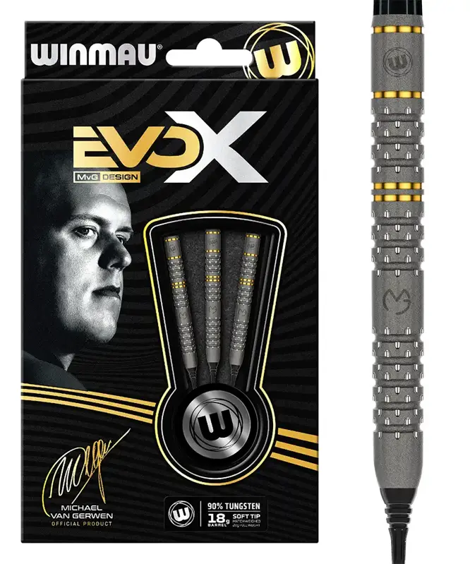 Winmau šipky MvG EvoX soft 20g