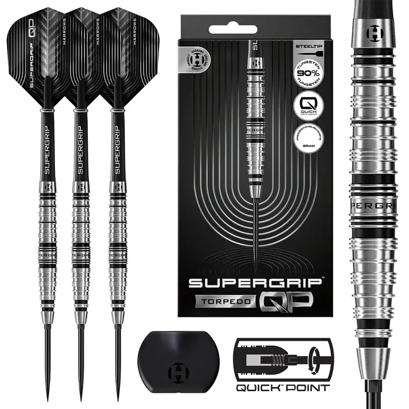 Harrows šipky Supergrip QP Torpedo steel 24g