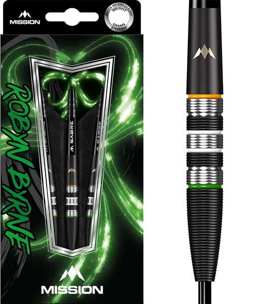 Mission šipky Robyn Byrne Black steel 23g