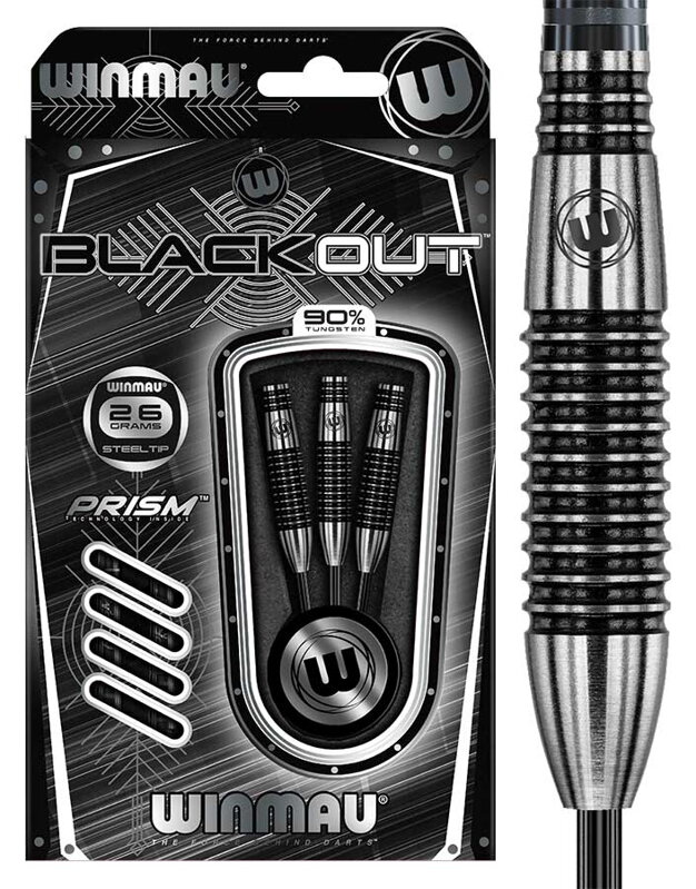 Winmau šipky Blackout 1043 steel 26g