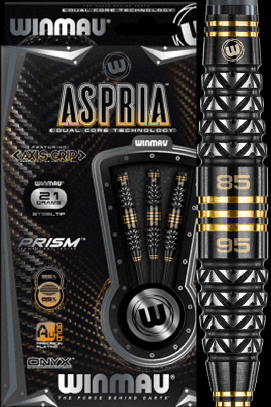 Winmau šipky Aspria Onyx 1410 steel 23g