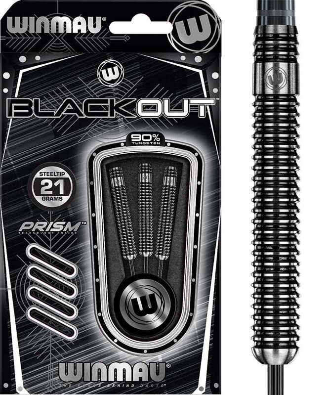 Winmau šipky Blackout steel 21g