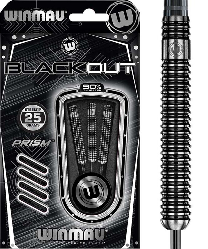 Winmau šipky Blackout steel 25g