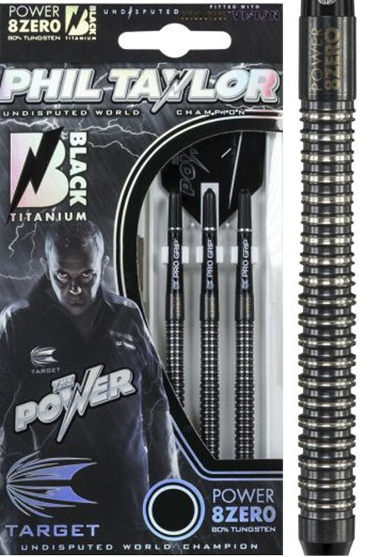 Target šipky Phil Taylor 8zero titanium black 19g soft     